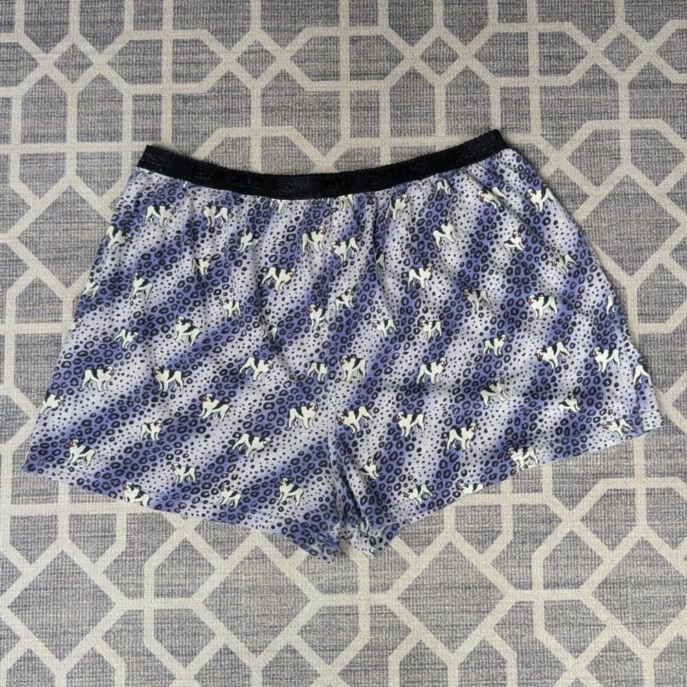 Vintage Big Dogs Boxer Shorts All Over Print Dogs Purple Leopard Background XL